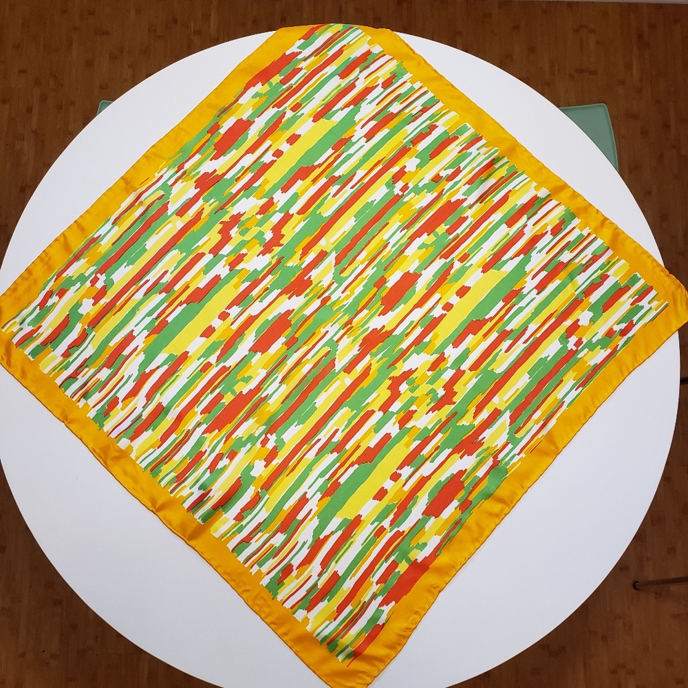 Hand-Rolled Orange Multi Color Scarf